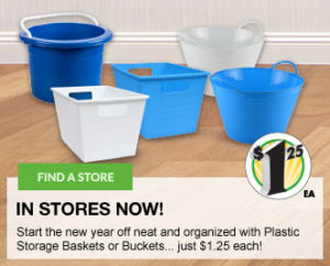 Plastic Storage Baskets or Buckets