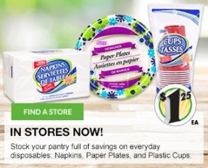 Napkins, Paper Plates & Plastic Cups