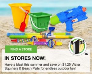 Water Squirters & Beach Pails