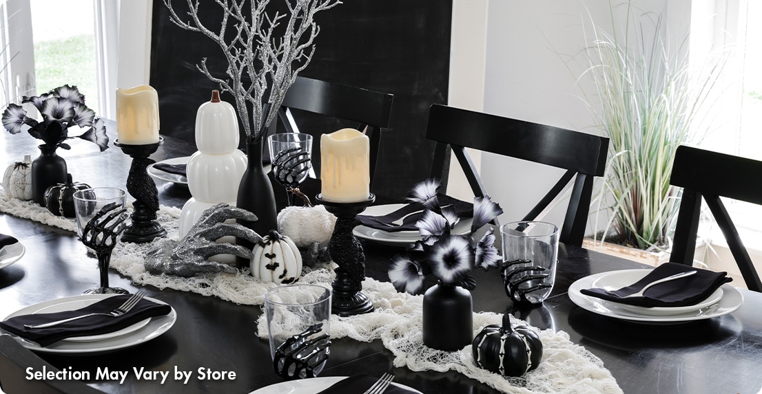 Create a hauntingly stylish table that is both memorable and affordable!